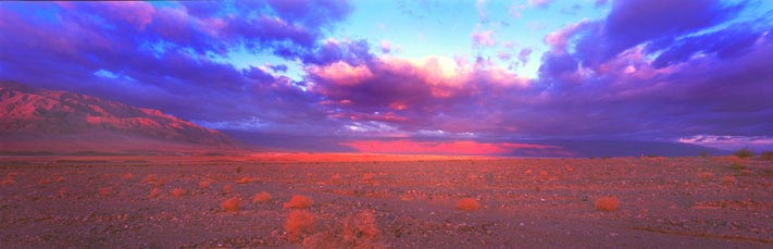 Fine Art Panoramic Landscape Photography Clouds Over Cottonwood Mountains, Death Valley